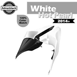 ハーレーツーリンググライド14+用ホワイトホットパールストレッチ拡張サイドカバー For Harley Touring Glide 14+ WHITE HOT PEARL Stretched Extended Side Covers 【並行輸入品】