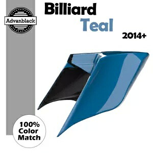 ハーレーツーリングストリートロード14+ビリヤードティールストレッチ拡張サイドカバー用 For Harley Touring Street Road 14+ BILLIARD TEAL Stretched Extended Side Covers 【並行輸入品】