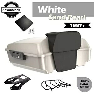 ホワイト サンド パール チョップド ツアー パック Pak トランク 荷物 バックレスト ハーレー 1997+ に適合 White Sand Pearl Chopped Tour Pack Pak Trunk Luggage Backrest Fits Harley 1997+ 【並行輸入品】