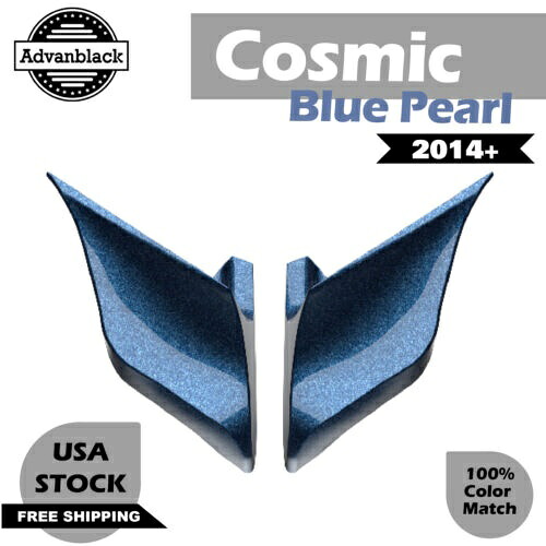 コズミックブルーパール拡張ストレッチサイドカバーは14歳以上のハーレーツーリンググライドに適合 Cosmic Blue Pearl Extended Stretched Side Covers Fits 14+ Harley Touring Glide 【並行輸入品】