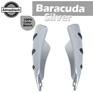 Advanblack バラクーダ シルバー ハンドガード ハーレー ツーリング & ソフテイルに適合 Advanblack Barracuda Silver Hand Guard Fits for Harley Touring & Softails 【並行輸入品】