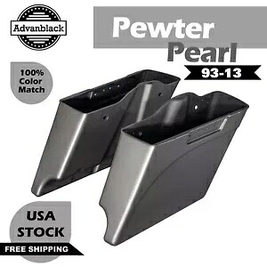 ピューターパールストレッチサドルバッグボトムスは、93-13 ハーレーストリートロードエレクトラに適合します。 Pewter Pearl Stretched Saddlebags Bottoms Fits 93-13 Harley Street Road Electra 【並行輸入品】