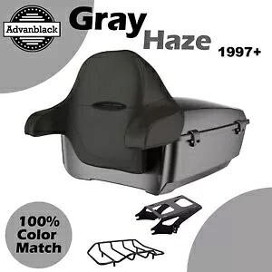 グレー ヘイズ キング ツアー パック Pak トランク 荷物 ブラック ヒンジ ラッチ ハーレー 1997+用 Gray Haze King Tour Pack Pak Trunk Luggage Black Hinges Latch For Harley 1997+ 【並行輸入品】