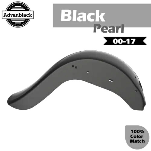 Cholo Vicla チカーノ スタイル リアフェンダー ブラック パール 2000-2017 ハーレー ソフテイル用 Cholo Vicla Chicano Style Rear Fender BLACK PEARL For 2000-2017 Harley Softail 【並行輸入品】
