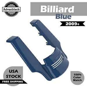 ビリヤード ブルー ストレッチ リア フェンダー エクステンション デュアル カットアウト 09+ ハーレー用 Billiard Blue Stretched Rear Fender Extension Dual Cutout For 09+ Harley 【並行輸入品】