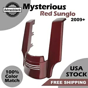 ミステリアスレッド Sunglo ストレッチリアフェンダーエクステンション デュアルカットアウト 09+ ハーレー用 Mysterious Red Sunglo Stretched Rear Fender Extension Dual Cutout For 09+ Harley 【並行輸入品】