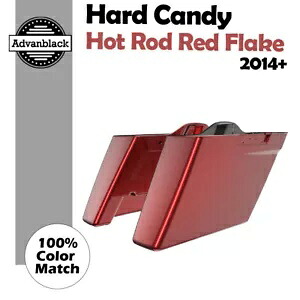 フィットハーレーハードキャンディホットロッドレッドフレークカットアウトなしアドバンブラックストレッチサドルバッグ Fit Harley HARD CANDY HOT ROD RED FLAKE No Cutout Advanblack Stretched Saddlebag 【並行輸入品】 125,400円