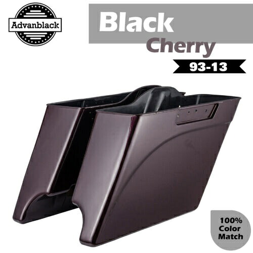 Advan ブラックチェリー 拡張ストレッチサドルバッグボトム ハーレー 1993-2013 に適合 Advan Black Cherry Extended Stretched Saddlebag Bottom Fits Harley 1993-2013 【並行輸入品】