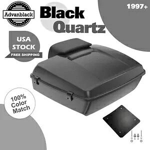 ブラック クォーツ ラッシュモア チョップド ツアー パック パック 1997 年以降のハーレー/ソフテイルに適合 Black Quartz Rushmore Chopped Tour Pak Pack Fits for 1997+ Harley/Softail 【並行輸入品】