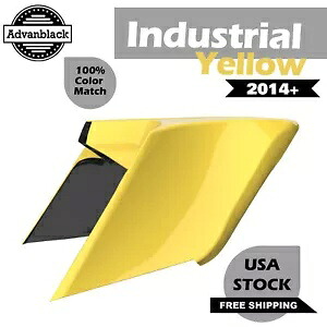 インダストリアル イエロー CVO ストレッチ サイド カバー 14 歳以上のハーレー ストリート ロード グライドに適合 Industrial Yellow CVO Stretched Side Cover Fits for 14+ Harley Street Road Glide 【並行輸入品】