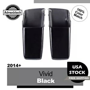 ビビッドブラックの標準非伸縮性サドルバッグは、2014 年以降のハーレー ストリート ロード グライドに適合します。 Vivid Black Standard Non-Stretched Saddlebag Fits 2014+ Harley Street Road Glide 【並行輸入品】