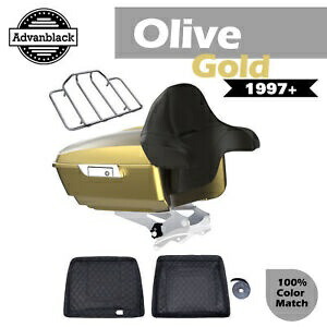 オリーブ ゴールド キング ツアー パック 1997 年以降のハーレー ツーリング FLHR FLHXS FLTRX 用 Olive Gold King Tour Pak Pack For 1997+ Harley Touring FLHR FLHXS FLTRX 【並行輸入品】