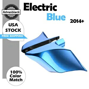 エレクトリックブルー ストレッチ拡張サイドカバー 2014 年以降のハーレー ストリート ロード グライドに適合 Electric Blue Stretched Extended Side Cover Fits 2014+ Harley Street Road Glide 【並行輸入品】