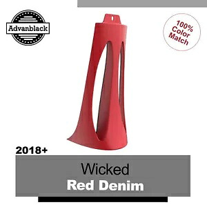 WICKED レッドデニム ABS プラスチックチンスポイラー M8 ハーレーロワーライダーストリートボブ用 WICKED RED DENIM ABS Plastic Chin Spoiler For M8 Harley Lower Rider Street Bob 【並行輸入品】