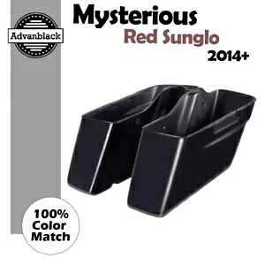 ミステリアスレッド Sunglo 標準非伸縮性サドルバッグ 2014 年以降のハーレーに適合 Mysterious Red Sunglo Standard Non-Stretched Saddlebag Fits for 2014+ Harley 【並行輸入品】
