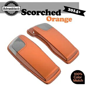 スコーチオレンジ 5x7 サドルバッグスピーカー蓋オーディオカバー ハーレー 2014+ に適合 Scorched Orange 5x7 Saddlebag Speaker Lids Audio Cover Fits Harley 2014+ 【並行輸入品】