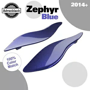 Zephyr ブルー 調整可能なフェアリング エア ディフレクター ハーレー ストリート エレクトラに適合 Zephyr Blue Adjustable Fairing Air Deflectors Fits Harley Street Electra 【並行輸入品】