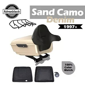 サンドカモデニムキングツアーパックパックはハーレーツーリングストリートロードキンググライドに適合します Sand Camo Denim King Tour Pack Pak Fits Harley Touring Street Road King Glide 【並行輸入品】