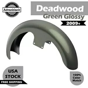 デッドウッド グリーン 光沢のある 21 インチ リビール ラッパー ハガー フロント フェンダー ハーレー用 Deadwood Green Glossy 21 inches Reveal Wrapper Hugger Front Fender For Harley 【並行輸入品】