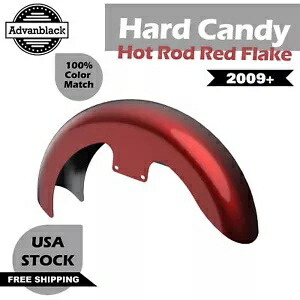 ハード キャンディ ホットロッド レッド フレーク 19 インチ リビール ラッパー ハガー フロントフェンダー ハーレーに適合 Hard Candy Hot Rod Red Flake 19\