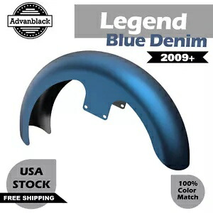 レジェンド ブルー デニム 21 インチ リビール ラッパー ハガー フロントフェンダー 2009+ ハーレー用 Legend Blue Denim 21 inches Reveal Wrapper Hugger Front Fender For 2009+ Harley 【並行輸入品】