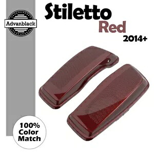 STILETTO レッド デュアル 6x9 スピーカー蓋 2014+ ハーレー ツーリング FLHR FLHXS FLTRX 用 STILETTO RED Dual 6x9 Speaker Lids For 2014+ Harley Touring FLHR FLHXS FLTRX 【並行輸入品】
