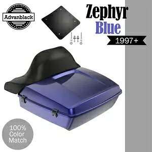 ゼファー ブルー ラッシュモア チョップド ツアー パック ラップ アラウンド ハーレー/ソフテイル 97+ ZEPHYR BLUE Rushmore Chopped Tour Pak Pack Wrap Around For Harley/Softail 97+ 【並行輸入品】