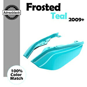 ミッドフレームエアディフレクターヒートシールドトリムカバーフロストティールハーレーツーリング用 Mid Frame Air Deflectors Heat Shield Trim Covers FROSTED TEAL For Harley Touring 【並行輸入品】