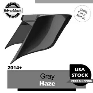 Advanblack グレーヘイズ ストレッチ拡張サイドカバー ハーレー ツーリング 2014+ に適合 Advanblack Gray Haze Stretched Extended Side Cover Fits Harley Touring 2014+ 【並行輸入品】