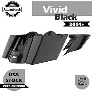 ビビッドブラックデュアルカットアウトストレッチ拡張サドルバッグサイドカバーハーレー14+に適合 Vivid Black Dual Cutout Stretched Extended Saddlebags Side Cover Fits Harley 14+ 【並行輸入品】 108,295円