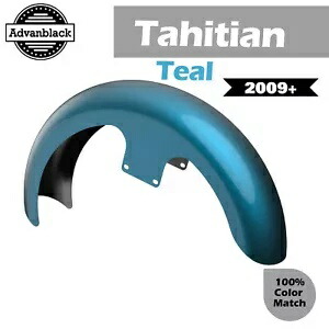 タヒチアン ティール Advanblack 21 インチ リビール ラッパー ハガー フロントフェンダー 09+ ハーレー用 TAHITIAN TEAL Advanblack 21\