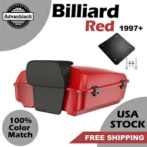 Advanblack ビリヤード レッド ラシュモア チョップド ツアー パック パック 97+ ハーレー/ソフテイル用 Advanblack Billiard Red Rushmore Chopped Tour Pack Pak For 97+ Harley/Softail 【並行輸入品】
