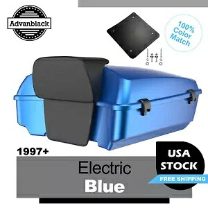 Advanblack エレクトリック ブルー チョップド ツアー パック パック 1997 年以降のハーレー ツーリングに適合 Advanblack Electric Blue Chopped Tour Pak Pack Fits 1997+ Harley Touring 【並行輸入品】
