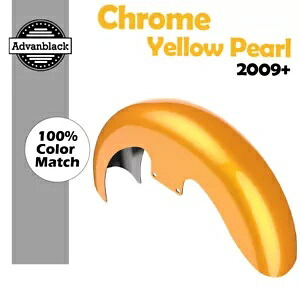 クロームイエローパール 19インチ リビールラッパーハガー フロントフェンダー 2009+ ハーレー用 Chrome Yellow Pearl 19\