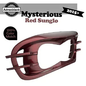 ハーレーロードグライド FLTRX 15+ 用 Advanblack ヘッドライトベゼル MYSTERIOUS RED SUNGLO For Harley Road Glide FLTRX 15+ Advanblack Headlight Bezel MYSTERIOUS RED SUNGLO 【並行輸入品】