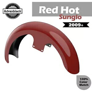 Red Hot Sunglo 21 インチ リビール ラッパー ハガー フロントフェンダー 2009 年以降のハーレーツーリングに適合 Red Hot Sunglo 21\