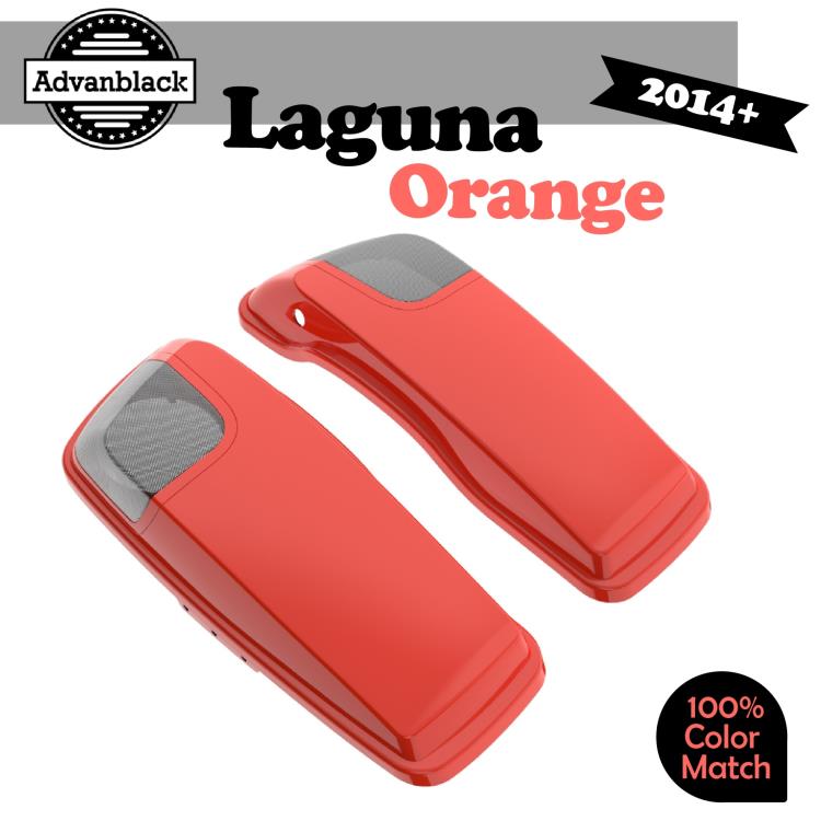 ラグナ オレンジ 5x7 サドルバッグ スピーカー蓋 オーディオ カバー ハーレー 2014+ に適合 Laguna Orange 5x7 Saddlebag Speaker Lids Audio Cover Fits Harley 2014+ 【並行輸入品】