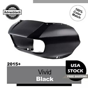 ハーレーロードグライド用ピンストライプアウターフェアリングバットウィングカウル付きビビッドブラック Vivid Black with Pinstripes Outer Fairing Batwing Cowl For Harley Road Glide 【並行輸入品】