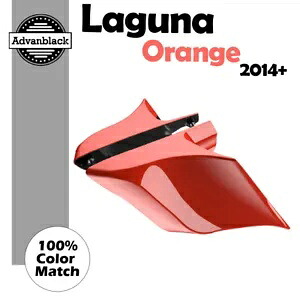 ハーレー ツーリング ストリート ロード 14+ ラグナ オレンジ ストレッチ拡張サイドカバー用 For Harley Touring Street Road 14+ LAGUNA ORANGE Stretched Extended Side Covers 【並行輸入品】