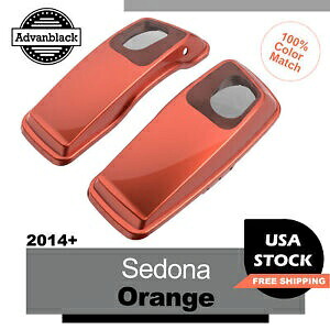 セドナ オレンジ 6x9 インチ サドルバッグ スピーカー蓋 オーディオ カバー ハーレー ツーリング 2014+ に適合 Sedona Orange 6x9\