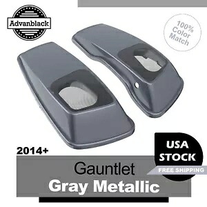 ガントレット グレー メタリック 6x9 インチ サドルバッグ スピーカー蓋 オーディオ カバー ハーレー 2014+ に適合 Gauntlet Gray Metallic 6x9\