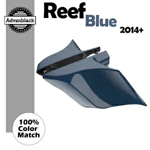 ハーレーツーリングストリートロード14+用リーフブルーストレッチ拡張サイドカバー For Harley Touring Street Road 14+ REEF BLUE Stretched Extended Side Covers 【並行輸入品】