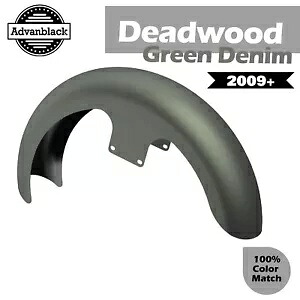 デッドウッド グリーン デニム 21 インチ リビール ラッパー ハガー フロントフェンダー 09+ ハーレー用 DEADWOOD GREEN DENIM 21\