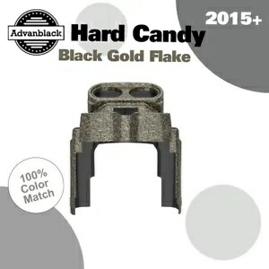 Advanblack ハード キャンディ ブラック ゴールド フレーク ゲージ クラスター カバー ハーレー ロード グライドに適合 Advanblack HARD CANDY BLACK GOLD FLAKE Gauge Cluster Cover Fit Harley Road Glide 【並行輸入品】
