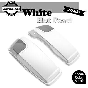 ホワイトホットパール 5x7 サドルバッグスピーカー蓋オーディオカバー ハーレー 2014+ に適合 White Hot Pearl 5x7 Saddlebag Speaker Lids Audio Cover Fits Harley 2014+ 【並行輸入品】