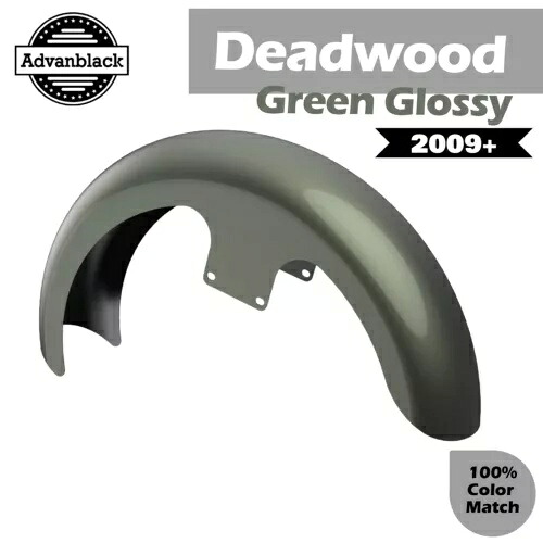デッドウッド グリーン 光沢のある 21 インチ リビール ラッパー ハガー フロントフェンダー 09+ ハーレー用 DEADWOOD GREEN GLOSSY 21\