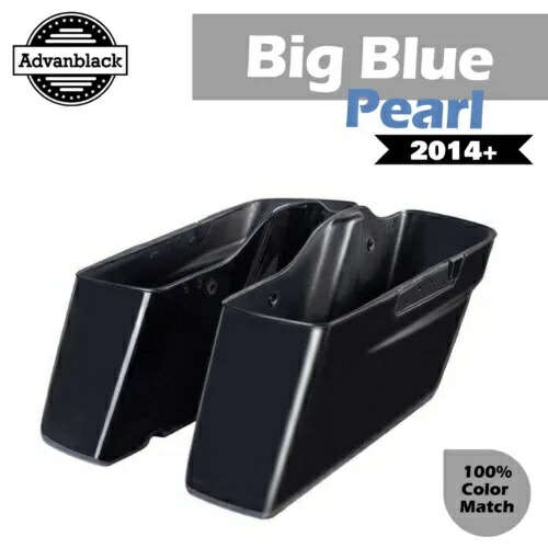 ビッグ ブルー パール 標準非伸縮性サドルバッグ 2014 年以降のハーレーに適合 Big Blue Pearl Standard Non-Stretched Saddlebag Fits for 2014+ Harley 【並行輸入品】