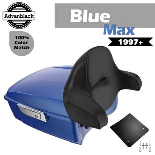 ブルー マックス ラッシュモア キング ツアー パック パック トランク 1997 年以降 ハーレー ツーリング/ソフテイル用 Blue Max Rushmore King Tour Pak Pack Trunk For 1997+ Harley Touring/Softail 【並行輸入品】