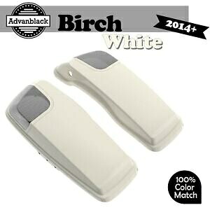 Advanblack バーチ ホワイト 5x7 サドルバッグ スピーカー蓋 オーディオ カバー ハーレー 2014+ に適合 Advanblack Birch White 5x7 Saddlebag Speaker Lids Audio Cover Fits Harley 2014+ 【並行輸入品】