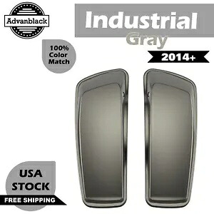 Advanblack インダストリアルグレー ノーマルストレッチサドルバッグ蓋 2014 年以降のハーレーに適合 Advanblack Industrial Gray Normal Stretched Saddlebag Lids Fits for 2014+ Harley 【並行輸入品】